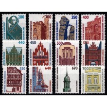 Vesttyskland. Lot med "Seværdigheder". Postfrisk.